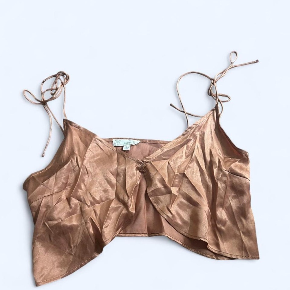 Pink Satin Crop Top